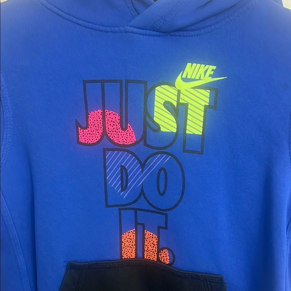 Nike Blue and Black Sweatshirt and sweat pants Just Do It 2 piece sweatsuit - Picture 2 of 11